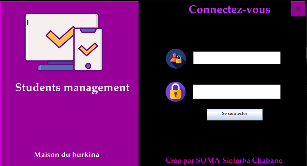 page de connexion